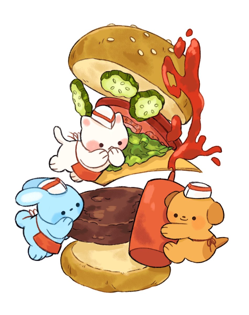 A delicious burger whipped up by pup n crew!