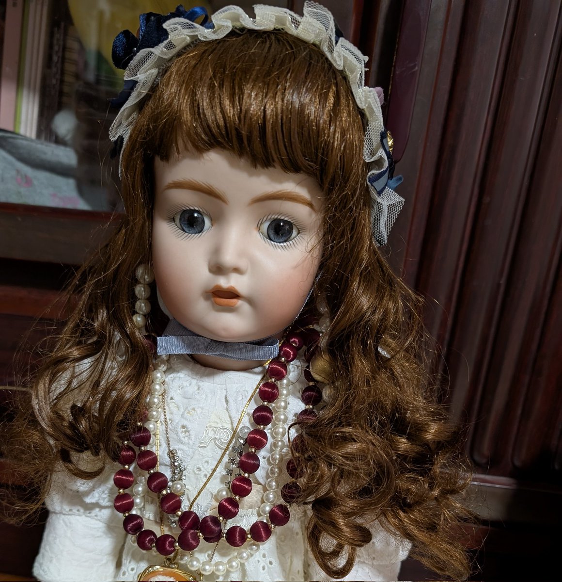 新人のビスクドール、 アンナマリアさん。 実物はもっと愛らしい( *´艸