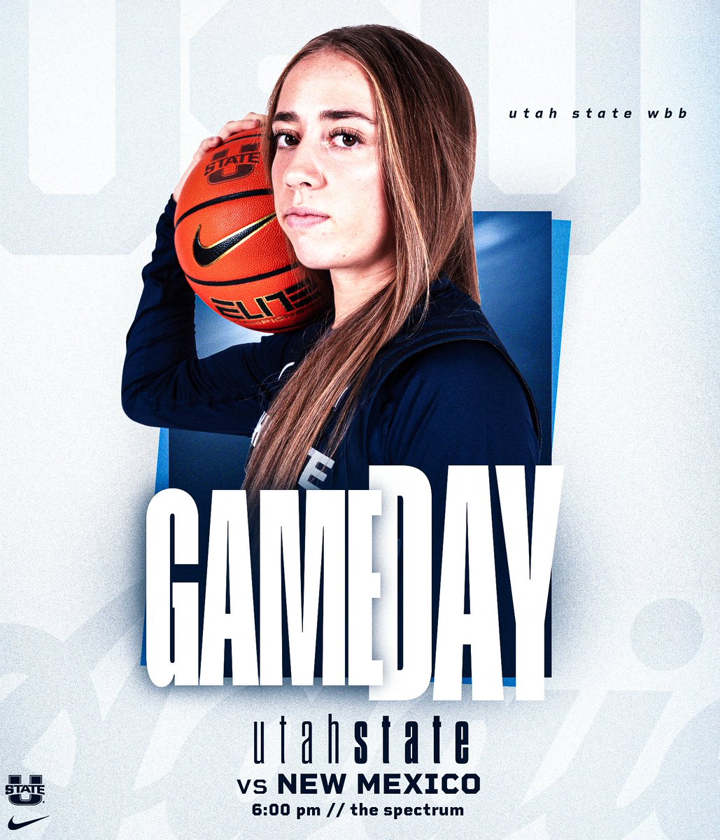 GAME 👏 DAY 👏

🆚 New Mexico
🕐 6 pm
🏟️ The Spectrum
🔵 Aggies Wear Blue / Family Game
🎟️ usuaggies.info/4scKyBe ($10 adult / $8 youth)
📺 utahstateaggies.com/watch
📊 usuaggies.info/41zhCZh

#ShowMe | #AggiesAllTheWay