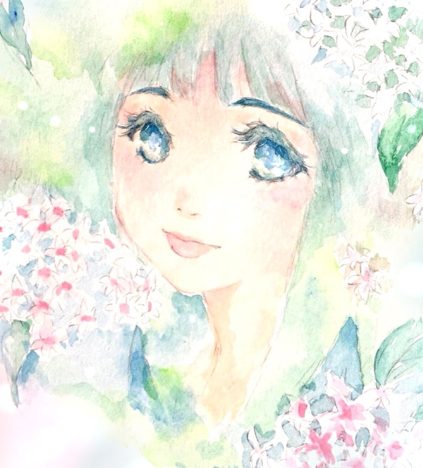 顔だけで50RT来たら強者 いにしえの透明水彩。初出し。 拙いけど