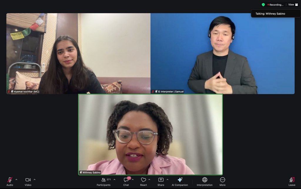 withneysabino's tweet photo. Honored to MC Day 1 of the @UN_Women   Virtual Youth Forum at #CSW70 with Nyamat Kochhar .Grounded in 23,000+ youth recommendations, we agreed one clear truth: youth engagement must be organized, coordinated &amp; politically intentional. #YouthLead #GenerationEquality https://t.co/Iq3nbCcI9F