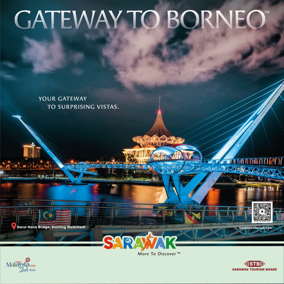 Where Culture Meets Nature — Welcome to the Gateway to Borneo.

Sarawak is calling. From mystical caves to vibrant festivals, there's always more to explore.

#SarawakmoretoDiscover #GatewaytoBorneo