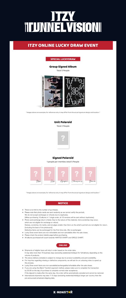 👾 ITZY (있지) <TUNNEL VISION> ONLINE LUCKYDRAW EVENT 🛒 ENTRY