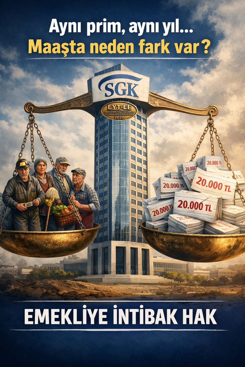 İktidar yüzünden emekli ve ailesi yıllardır bayramlardan korkar oldu
Ramazan’da iftar sofraları boş
Ramazan’da iftara misafir yok
Kurban kesemez
Baklava alamaz
Şeker alamaz
Çocuğunu okutamaz 
Toruna harçlık veremez
Bunların 
Hepsi 24 yıllık iktidarın eseridir
#EmekliyeintibakHAK