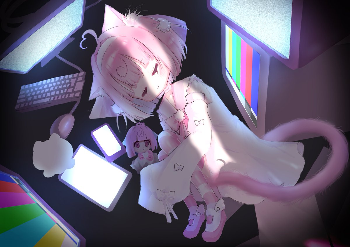 猫の日遅刻しました🐱
#桃寝ちのい #猫の日