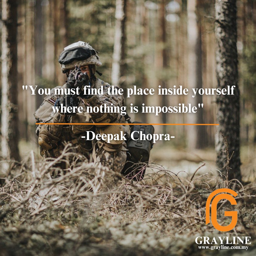 GraylineDefence's tweet photo. "You must find the place inside yourself where nothing is impossible." – Deepak Chopra
_________________________________
 
Check us out at:
https://t.co/PK4JM3WzlH
 #GraylineDefence #kualalumpur #Grayline #military #defence #tdm #tudm #tldm #atm #malaysia #pdrm #maritime #tentera https://t.co/jJoHOceV2T