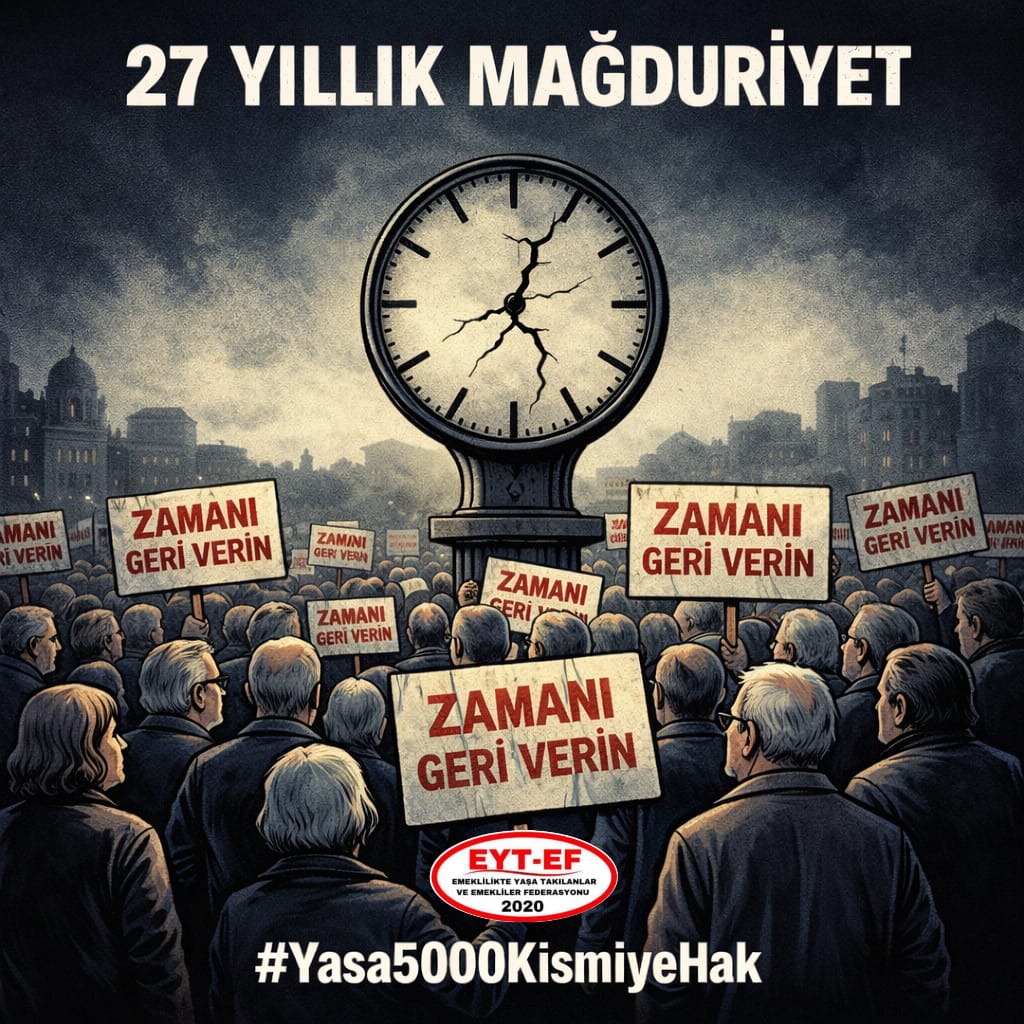 Verdiğiniz sözü tutun.
5000 prim ve Kısmi Emeklilik KAZANILMIŞ HAKTIR,  teslim edin.
#Yasa5000KısmiyeHAK
#EmekliyeintibakHAK