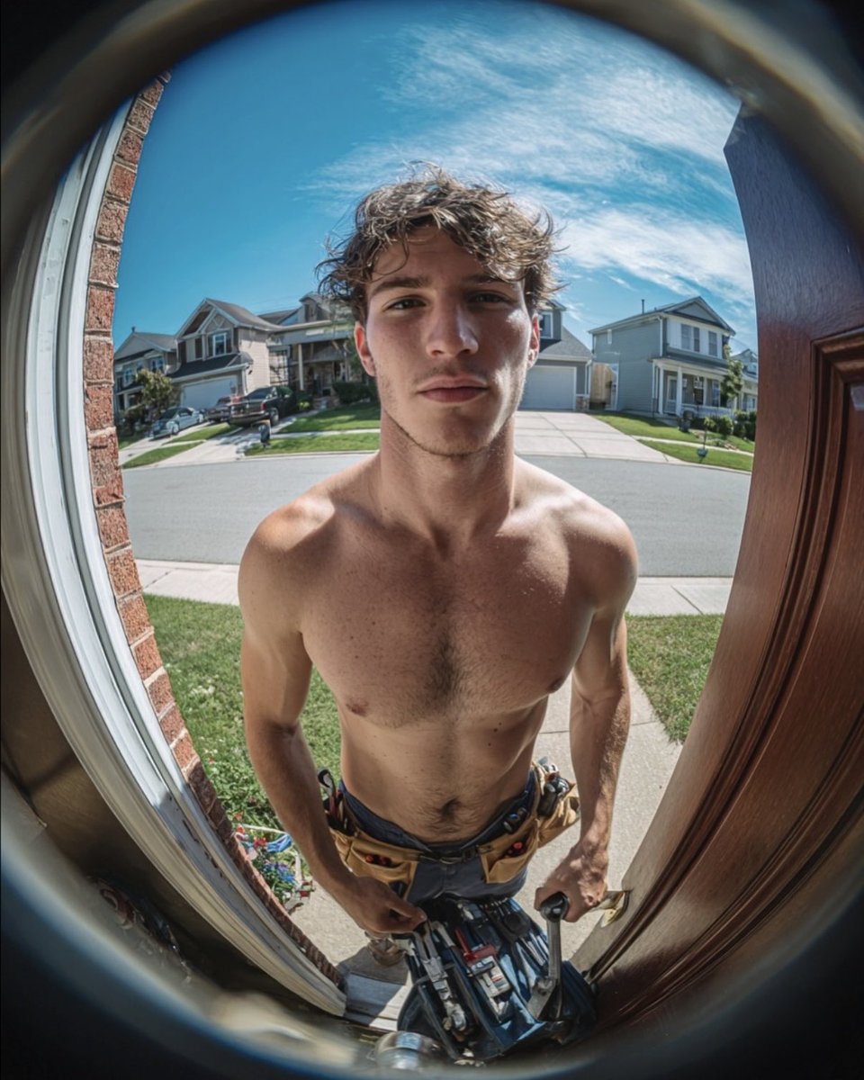 HotTradies's tweet image. Are you opening the door to this guy?
#Tradie #BlueCollar #Twink #Ai #HouseCall