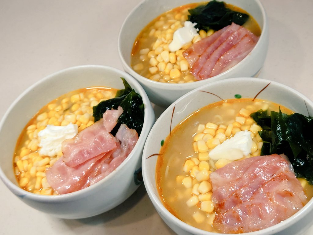 kuesuke_jp's tweet photo. Made Miso Butter Corn Ramen for lunch🍜 https://t.co/sI6fWhz3r1