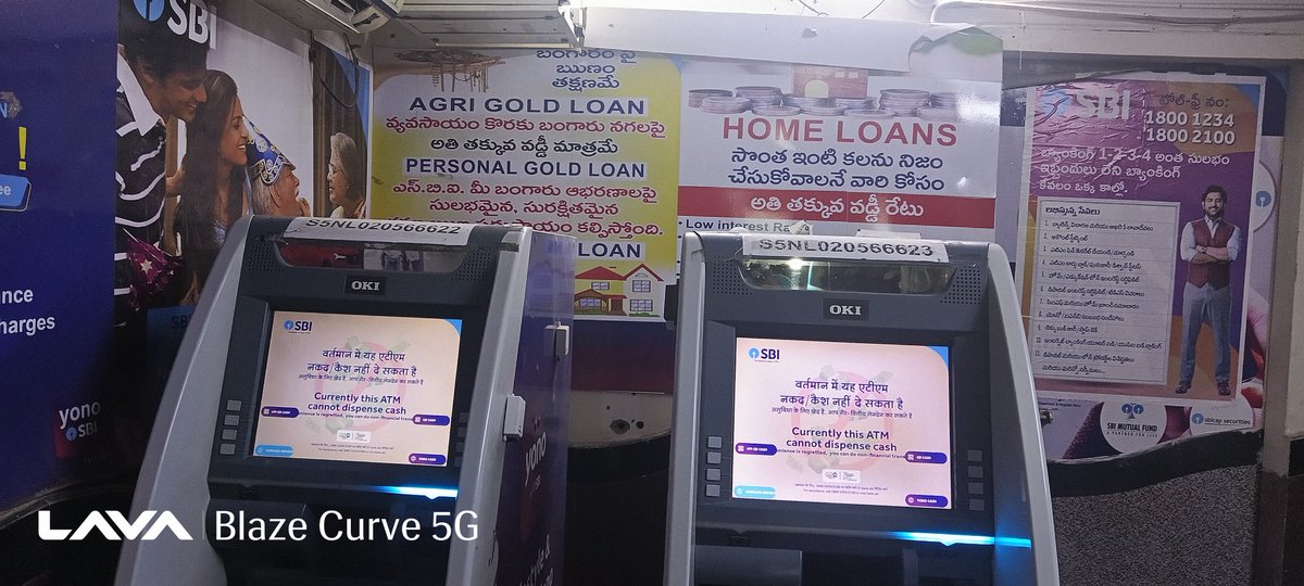 itsSurajit's tweet image. .@TheOfficialSBI please ensure cash in ATMs in Aswapuram, yesterday all ATMs were dry