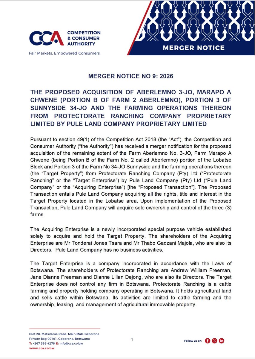 Competition & Consumer Authority Botswana tweet media