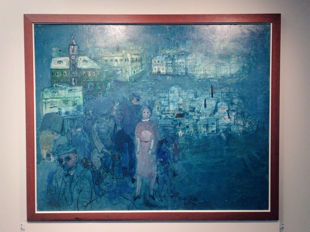 大川美術館 松本竣介《街》 静けさに満ちた 深い青の世界… あ〜この