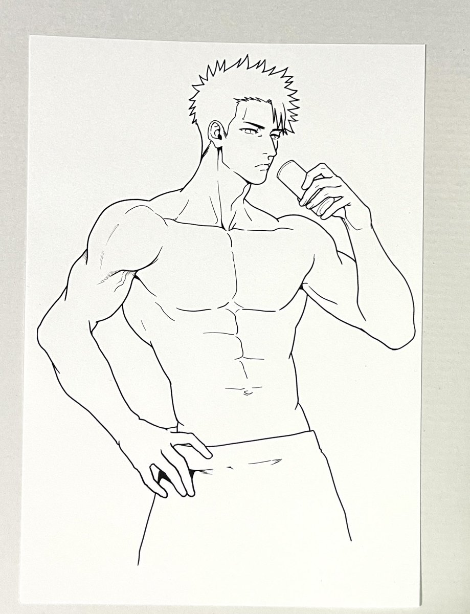 直筆イラストカードができるまで
トレースが大変なので線画はデジタルでやって印刷です…あとは宛名とサインを入れたら完成! 