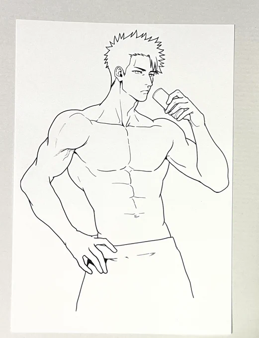 直筆イラストカードができるまで
トレースが大変なので線画はデジタルでやって印刷です…あとは宛名とサインを入れたら完成! 