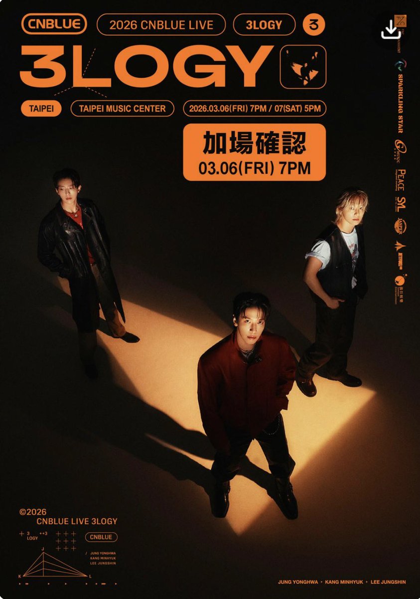 2026/3/6 CNBLUE LIVE 3LOGY in TAIPEI ⬇️チケット1枚ずつお譲り致し