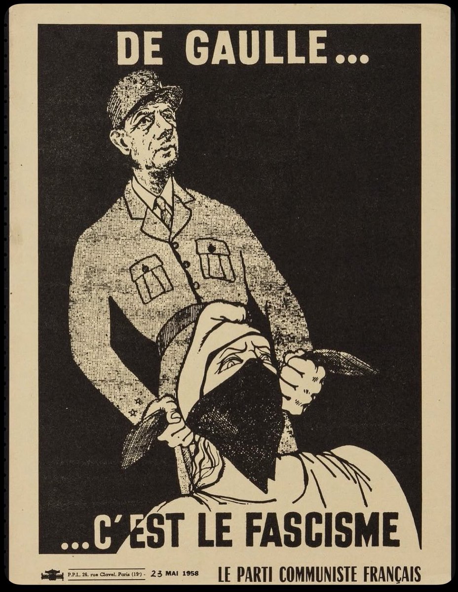 AllegretPilot's tweet photo. « Le général de Gaulle est un politicien monarchiste et clérical qui préconise l’établissement d’une dictature fasciste » proclamait la Grande Encyclopédie soviétique en 1952, du vivant de Staline, si on se réfère à l’article publié par Le Monde dans les années 1950. 

En 1958, il était encore accusé de fascisme. 

Aujourd’hui, cette insulte continue d’être brandie, elle perd de plus en plus toute signification réelle et se jette à la figure du premier venu. 

Traiter de « fasciste » tout ce qui dérange revient à céder à la facilité : il n’a pas plus fasciste que ceux qui abusent de ce qualificatif à tours de bras.