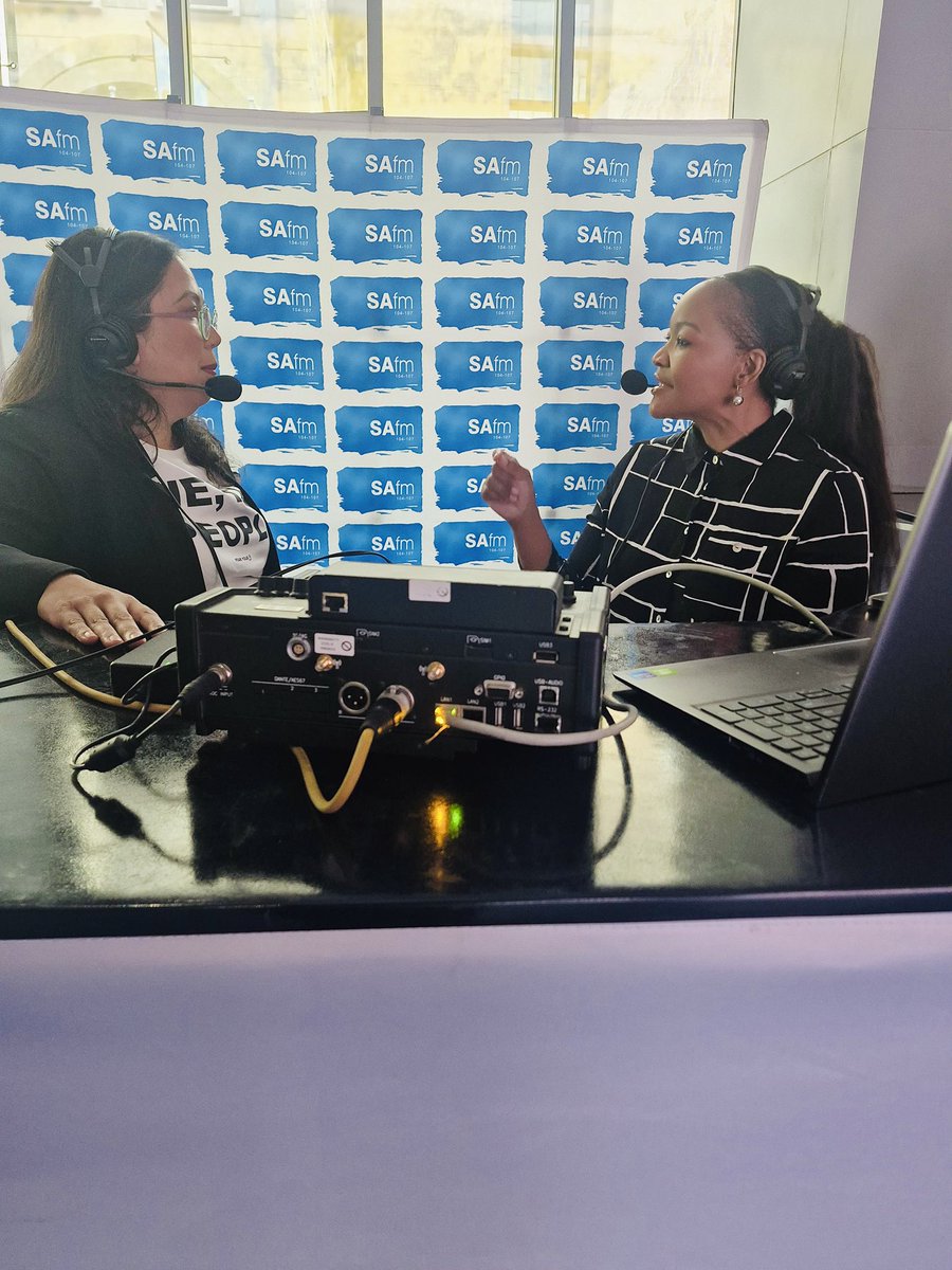 SAfmRadio's tweet photo. [ON AIR] #TheTalkingPoint broadcasting live from 2026 edition of Meetings Africa, hosted at Sandton Convention Centre. @CathyMohlahlana is in conversation with @SATourism Chief Quality Assurance Officer Bronwyn Auret
#MeetingsAfrica26 
#Conversationsthatmovesus https://t.co/LLjR5C7EvB