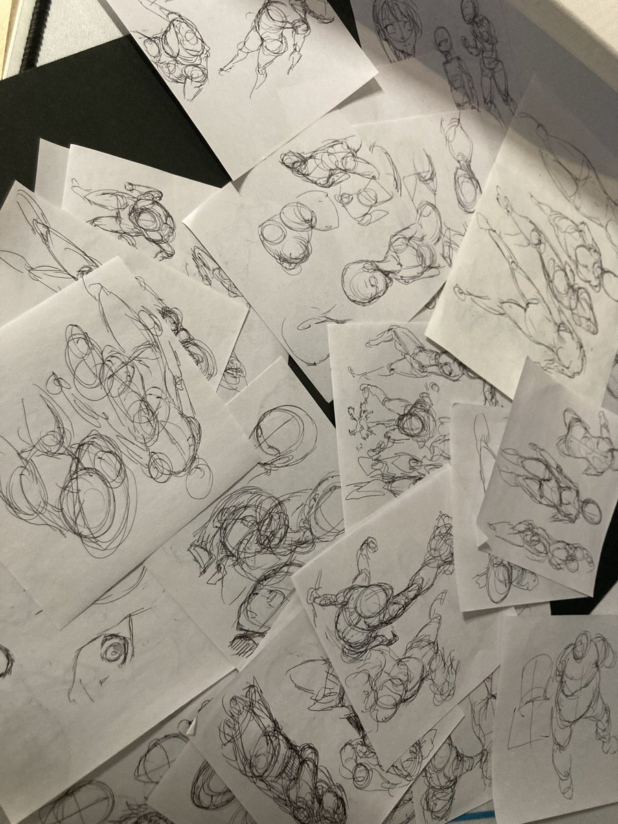 ちなみにドン底に落ちてた時の足掻きがこちらになります。もう何の足しにならなくても絵は描きたかった。こんなのがあと3倍位はあります。 