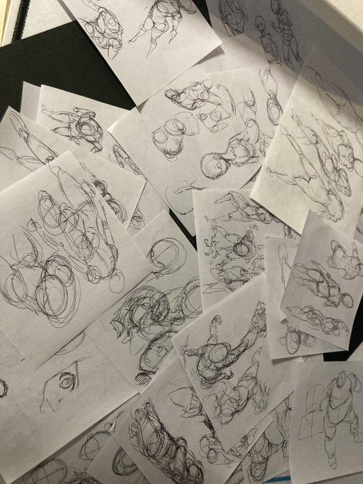 ちなみにドン底に落ちてた時の足掻きがこちらになります。もう何の足しにならなくても絵は描きたかった。こんなのがあと3倍位はあります。 