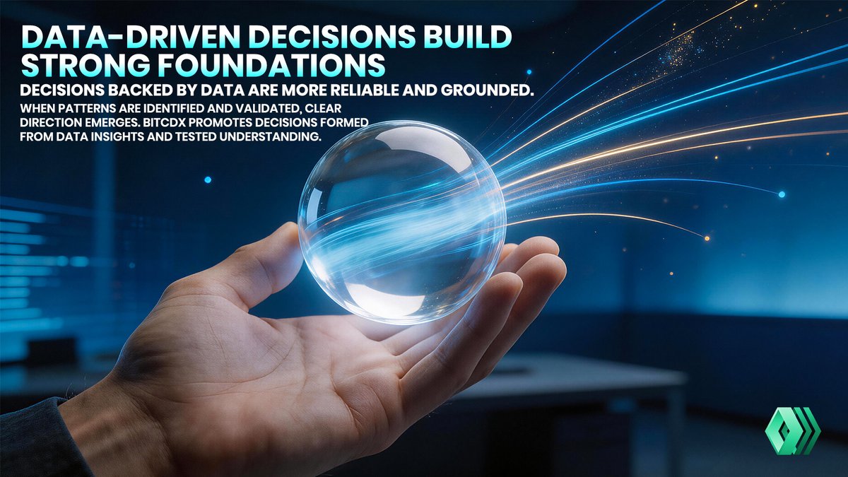 BITCDX_Global's tweet image. 📈 Data builds direction and reduces uncertainty ✨.
🔍 Patterns replace guesswork with stronger strategy 🚀.
🌱 Bitcdx turns meaningful signals into grounded decisions 📊.

#Bitcdx #DataDriven #DecisionClarity #DigitalInsight