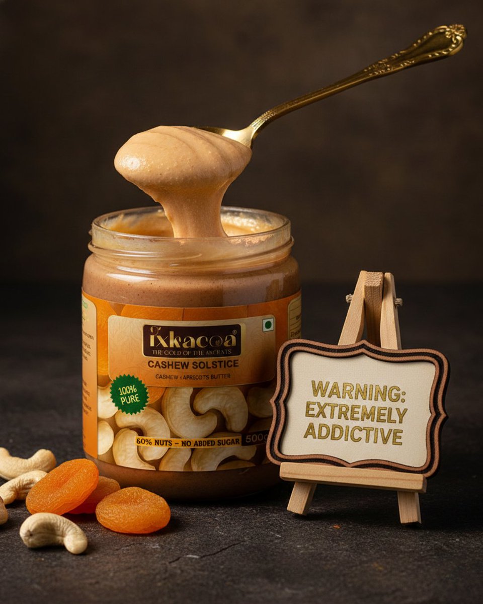 ixkacoa's tweet image. Cashew Solstice: The Golden Blend of Cashews &amp;amp; Apricots
Contact us today: +91 9059942299
Discover our range on our website: ixkacoa.com
Now available on Amazon Prime: tinyurl.com/5dzbrmxm

#IXKACOA #Nutbutters #gluten #vegan #noaddedsugar #nopreservatives #healthy