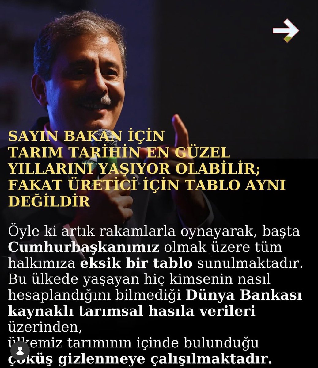 AnahtarGuncel's tweet photo. Anahtar Parti 
Tarım Politikaları Başkanı
Sayın Hasan Hüseyin DEMİRÖZ;⬇️

“Sayın Bakan için tarım tarihin en güzel yıllarını yaşıyor olabilir; fakat üretici için tablo aynı değildir.

Öyle ki artık rakamlarla oynanarak, başta Cumhurbaşkanımız olmak üzere tüm halkımıza eksik bir tablo sunulmaktadır. Bu ülkede yaşayan hiç kimsenin nasıl hesaplandığını bilmediği Dünya Bankası kaynaklı tarımsal hasıla verileri üzerinden, ülkemiz tarımının içinde bulunduğu çöküş gizlenmeye çalışılmaktadır.

Başarı diye sunulan; 2002’de 24,5 milyar dolardan 2024’te 79,1 milyar dolara çıkan tarımsal hasıla rakamıdır. Ancak aynı dönemde ilk 10’da yer alan ülkelerin tamamının tarımsal hasılası beş katın üzerinde artmıştır. Hatta bizden geride bulunan Pakistan bizi geçmiştir. Dolayısıyla büyüme var gibi görünse de dünya karşısında geriye düşmüş durumdayız.

Türkiye, 1980’li yıllardan bu yana dünya sıralamasında zaten ilk 10 tarım ülkesi arasında yer almaktadır. Ekonomik kriz ve pandemi yılı hariç sıralamamız genellikle 6 ile 8 arasında değişmiştir.

Asıl soru şudur: Biz büyürken dünya ne kadar büyüdü?

Eğer hayvancılıkta ‘Avrupa birinciliği’ varsa, neden ithalat kapıları her yıl açılıyor?

▪️ Her yıl yaklaşık 24 milyar dolar tarımsal ithalat yapıyoruz.
▪️ Ekmeklik buğday dahil birçok stratejik üründe dışa bağımlı hale gelmiş durumdayız.
▪️ Et ve süt üretmek için her yıl yaklaşık 5 milyar dolarlık yem ham maddesi ve yem katkısı ithal ediyoruz.
▪️ Son 14 yılda 12 milyar dolarlık canlı hayvan ve et ithalatı yapıldı.
▪️ Yağ ve yağlı tohum ithalatı 2 milyar doların üzerindedir.
▪️ Gıda enflasyonu ise ‘savaşan ülkelerden bile fazla’ denecek kadar ağırdır.

Neden yemden yağa, hayvandan ete kadar ithalatla üretimi ayakta tutmaya çalışıyoruz?

Eğer tarım ‘tarihinin en güzel yıllarını’ yaşıyorsa, neden üretici nefes almakta zorlanıyor?

Genel Ticaret Sistemi üzerinden hesaplanan ihracat rakamlarıyla tarımsal üretimin güçlü olduğu gösterilmeye çalışılmaktadır. Oysa bu hesaplama yöntemi, üretimde kullanılan ithal ham madde ve girdileri dikkate almadan brüt rakamları öne çıkarmaktadır. İthal girdiye dayalı üretim ihracat gibi sunulmakta, net katma değer ve gerçek üretim gücü gizlenmektedir.

Bugün de Tarım Bakanlığı tarafından kamuoyuna sunulan seçilmiş ve eksik veriler, tarımın gerçek durumunu yansıtmamaktadır. Üreticinin yaşadığı tablo açıklanan rakamlarla örtüşmemektedir.

Bizler ülkemizin her gerçek başarısıyla gurur duyarız. Tohumculukta özellikle İsrail’den yapılan ithalatın azaltılmış olmasını memnuniyetle karşılarız. Bu ülke için çivi çakan herkes başımızın tacıdır.”

@anahtarparti @yavuzagiraliog @APartiSimo @anahtarim0 @hhuseyindemiroz
