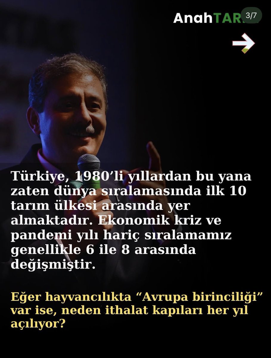 AnahtarGuncel's tweet photo. Anahtar Parti 
Tarım Politikaları Başkanı
Sayın Hasan Hüseyin DEMİRÖZ;⬇️

“Sayın Bakan için tarım tarihin en güzel yıllarını yaşıyor olabilir; fakat üretici için tablo aynı değildir.

Öyle ki artık rakamlarla oynanarak, başta Cumhurbaşkanımız olmak üzere tüm halkımıza eksik bir tablo sunulmaktadır. Bu ülkede yaşayan hiç kimsenin nasıl hesaplandığını bilmediği Dünya Bankası kaynaklı tarımsal hasıla verileri üzerinden, ülkemiz tarımının içinde bulunduğu çöküş gizlenmeye çalışılmaktadır.

Başarı diye sunulan; 2002’de 24,5 milyar dolardan 2024’te 79,1 milyar dolara çıkan tarımsal hasıla rakamıdır. Ancak aynı dönemde ilk 10’da yer alan ülkelerin tamamının tarımsal hasılası beş katın üzerinde artmıştır. Hatta bizden geride bulunan Pakistan bizi geçmiştir. Dolayısıyla büyüme var gibi görünse de dünya karşısında geriye düşmüş durumdayız.

Türkiye, 1980’li yıllardan bu yana dünya sıralamasında zaten ilk 10 tarım ülkesi arasında yer almaktadır. Ekonomik kriz ve pandemi yılı hariç sıralamamız genellikle 6 ile 8 arasında değişmiştir.

Asıl soru şudur: Biz büyürken dünya ne kadar büyüdü?

Eğer hayvancılıkta ‘Avrupa birinciliği’ varsa, neden ithalat kapıları her yıl açılıyor?

▪️ Her yıl yaklaşık 24 milyar dolar tarımsal ithalat yapıyoruz.
▪️ Ekmeklik buğday dahil birçok stratejik üründe dışa bağımlı hale gelmiş durumdayız.
▪️ Et ve süt üretmek için her yıl yaklaşık 5 milyar dolarlık yem ham maddesi ve yem katkısı ithal ediyoruz.
▪️ Son 14 yılda 12 milyar dolarlık canlı hayvan ve et ithalatı yapıldı.
▪️ Yağ ve yağlı tohum ithalatı 2 milyar doların üzerindedir.
▪️ Gıda enflasyonu ise ‘savaşan ülkelerden bile fazla’ denecek kadar ağırdır.

Neden yemden yağa, hayvandan ete kadar ithalatla üretimi ayakta tutmaya çalışıyoruz?

Eğer tarım ‘tarihinin en güzel yıllarını’ yaşıyorsa, neden üretici nefes almakta zorlanıyor?

Genel Ticaret Sistemi üzerinden hesaplanan ihracat rakamlarıyla tarımsal üretimin güçlü olduğu gösterilmeye çalışılmaktadır. Oysa bu hesaplama yöntemi, üretimde kullanılan ithal ham madde ve girdileri dikkate almadan brüt rakamları öne çıkarmaktadır. İthal girdiye dayalı üretim ihracat gibi sunulmakta, net katma değer ve gerçek üretim gücü gizlenmektedir.

Bugün de Tarım Bakanlığı tarafından kamuoyuna sunulan seçilmiş ve eksik veriler, tarımın gerçek durumunu yansıtmamaktadır. Üreticinin yaşadığı tablo açıklanan rakamlarla örtüşmemektedir.

Bizler ülkemizin her gerçek başarısıyla gurur duyarız. Tohumculukta özellikle İsrail’den yapılan ithalatın azaltılmış olmasını memnuniyetle karşılarız. Bu ülke için çivi çakan herkes başımızın tacıdır.”

@anahtarparti @yavuzagiraliog @APartiSimo @anahtarim0 @hhuseyindemiroz