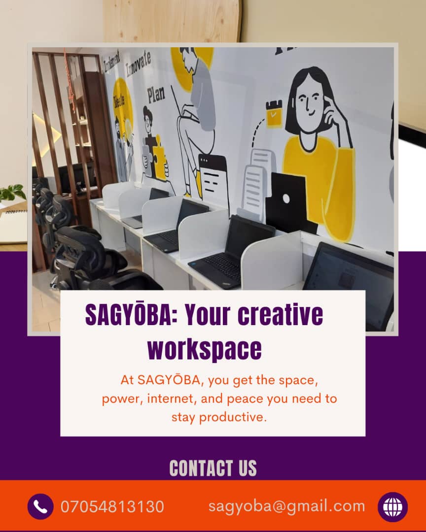 Sagyoba's tweet photo. At SAGYŌBA, you get the space, steady power, fast internet, and calm atmosphere to do your best work.
Show up. Plug in. Stay productive.
#SAGYOBA #CreativeWorkspace #ProductiveSpace #IbadanBusiness #Entrepreneurs #RemoteWorkers #WorkSmart https://t.co/TB8uIISr39