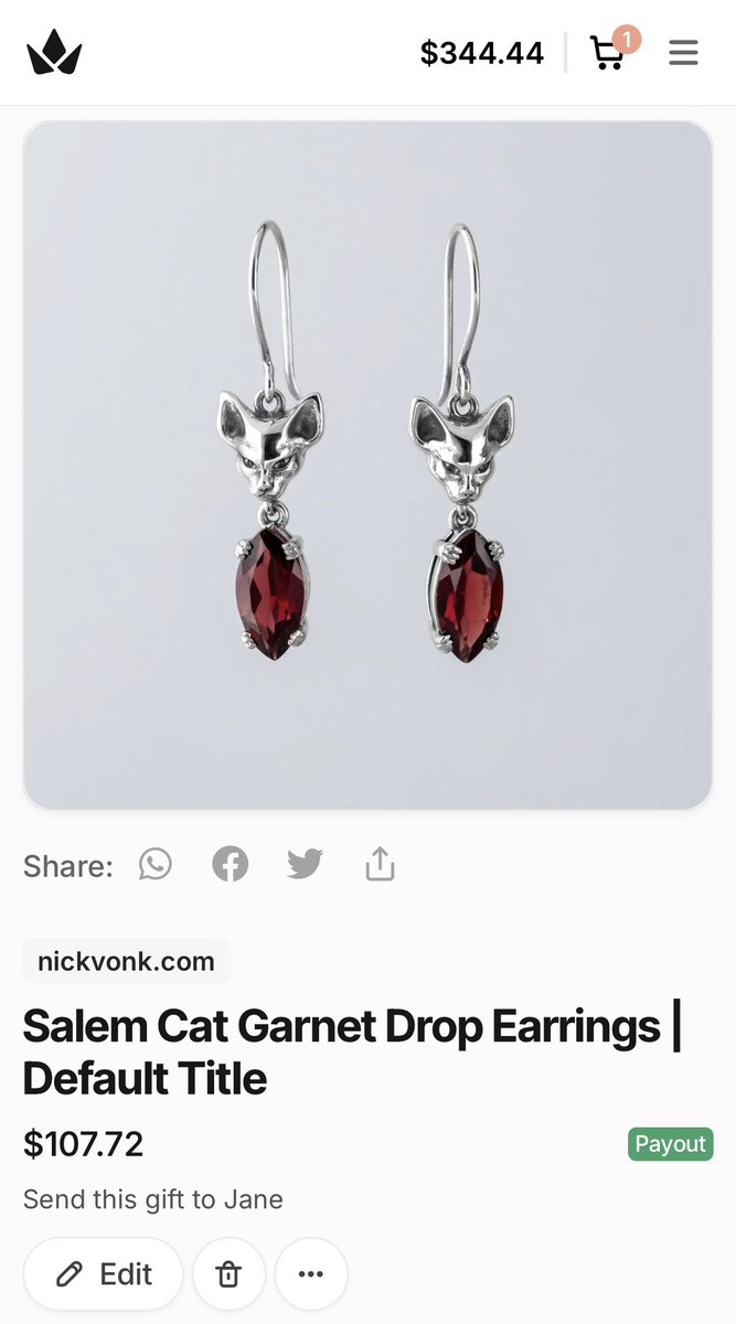 more4jane's tweet photo. I want these earrings NOW 🥲 they remind me of my late sphynx (guess her name) https://t.co/NTS74W2Zwq