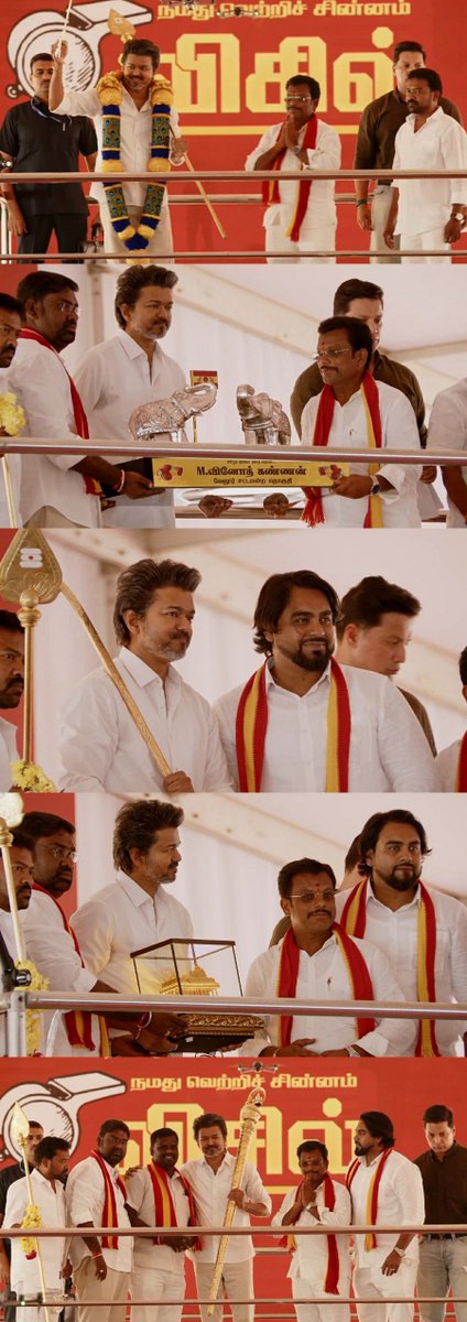 தலைவர் <a href="/TVKVijayHQ/">TVK Vijay</a> -க்கு வழங்கப்பட்ட பரிசுகள் !! ❤️

• வேல்
• கத்தி
• தங்க கத்தி
• வெள்ளி யானை
• செங்கோல்
• தங்க கோவில் 

#VelloreWelcomesTHALAPATHY