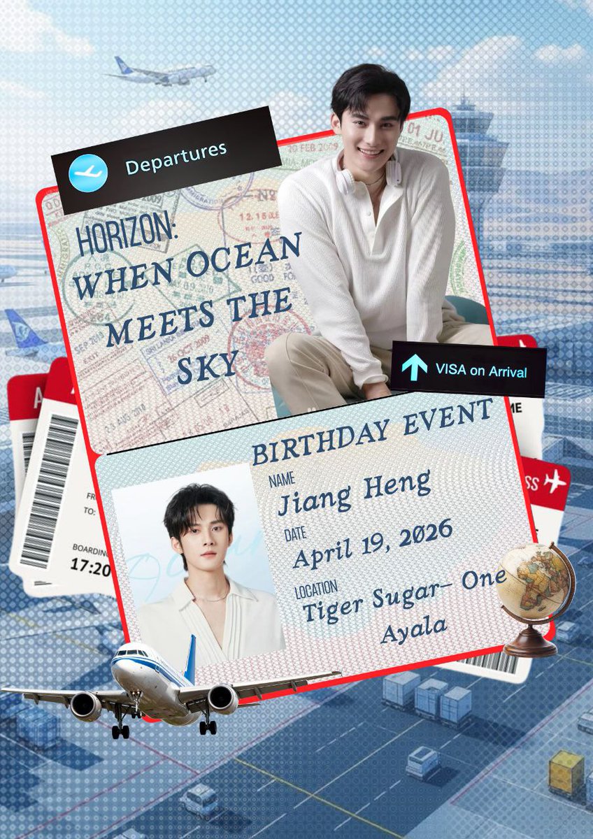 Pack your bags! 

We’re flying high for Jiang Heng’s special day! ✈️✨

Come celebrate with us at Tiger Sugar - One Ayala and grab a drink to toast to our favorite pilot. 🩶

More details TBA

#OceanJiang #JiangHeng #HorizonOceanJiangBdayCSE