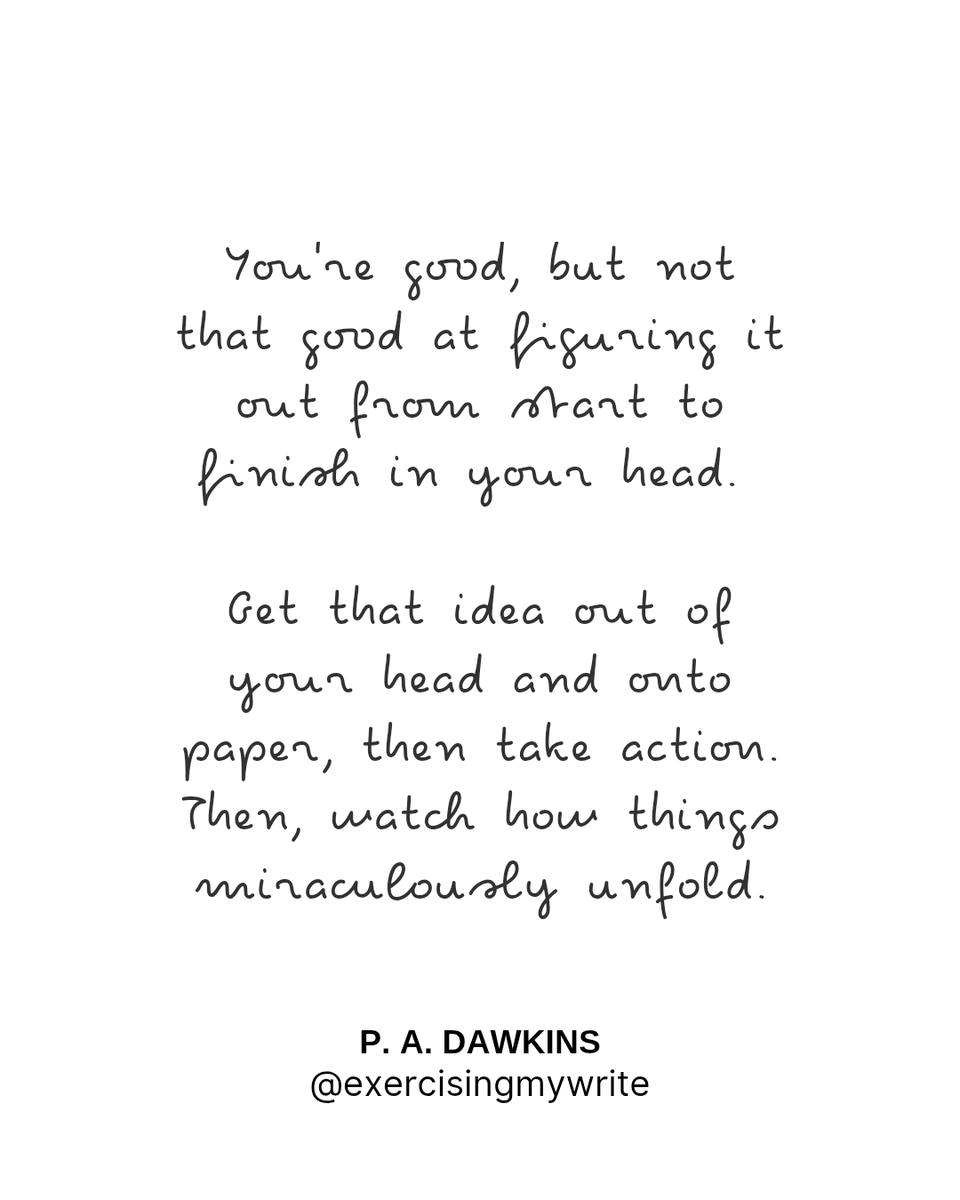 ExerciseMyWrite's tweet photo. Write it down.

#Godfirst 
#padawkins 
#exercisingmywrite 
#idea
#write https://t.co/gUalU8sSVp