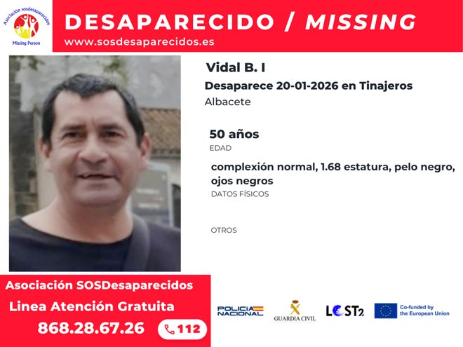 sosdesaparecido's tweet image. 📷 Activamos la Red de cajeros automáticos de Euronet ATMs Cajeros España, para difundir la alerta de Vidal, desaparecido en #Tinajeros #Albacete 
Euronet ATMs Cajeros España.
facebook.com/share/16qeFEkC…