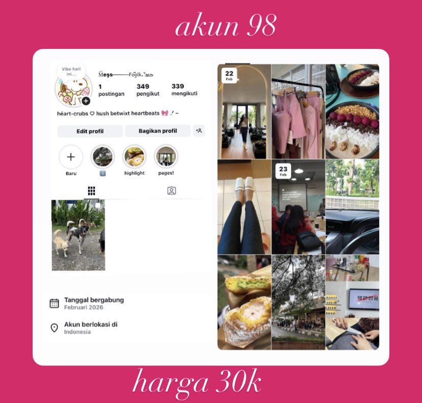 North, order ke WA di bio tweet media