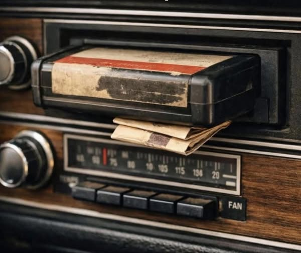 Here we see some 1970’s fine tuning on a car 8-track player ❤
