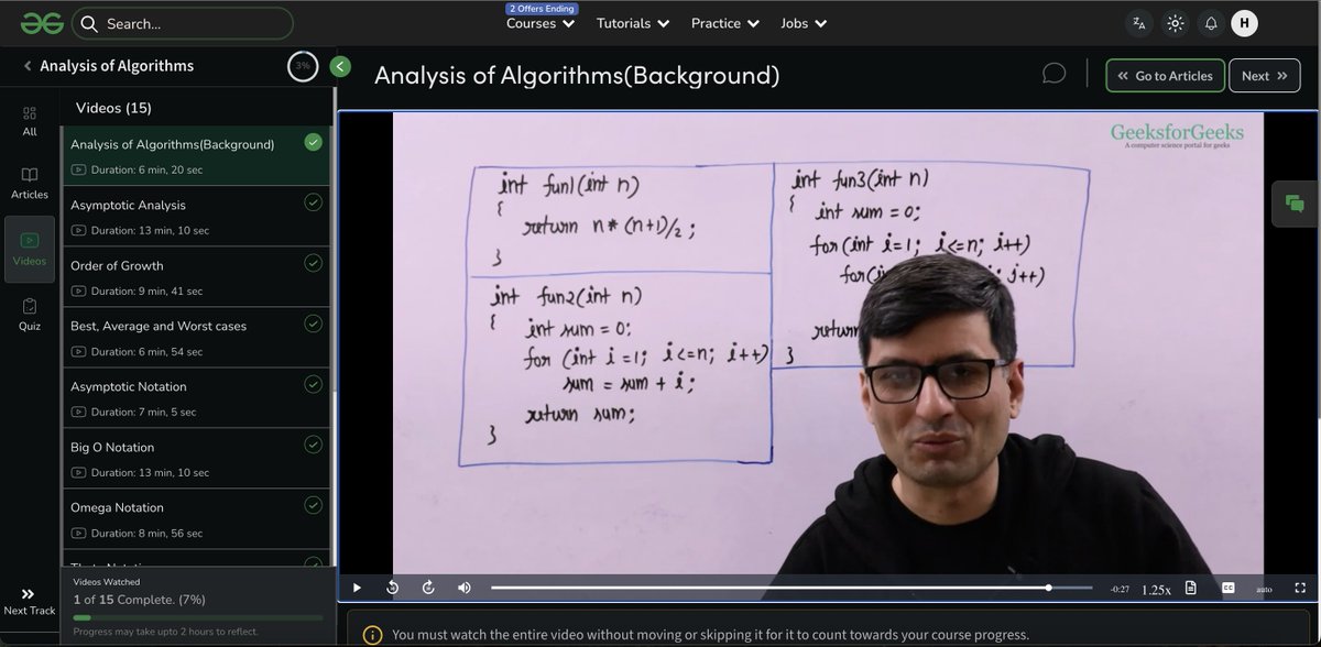 Harshkaushikhk's tweet photo. Just started Three 90 Challenge day 1
Started learning about analysis of algorithms.
@geeksforgeeks
#three90challenge #commitwithgfg #day1 https://t.co/be9XaD4inG