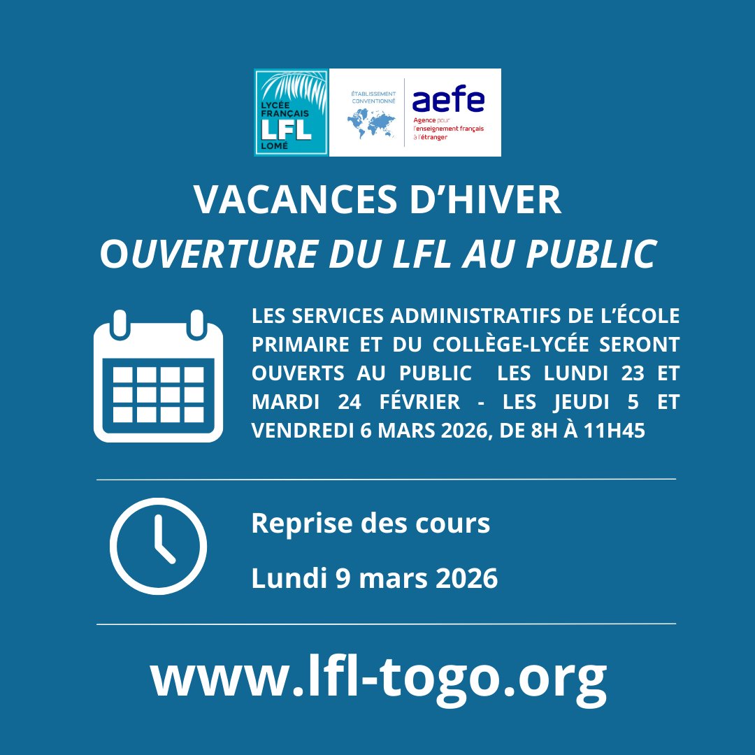 Lycée Français de Lomé tweet media