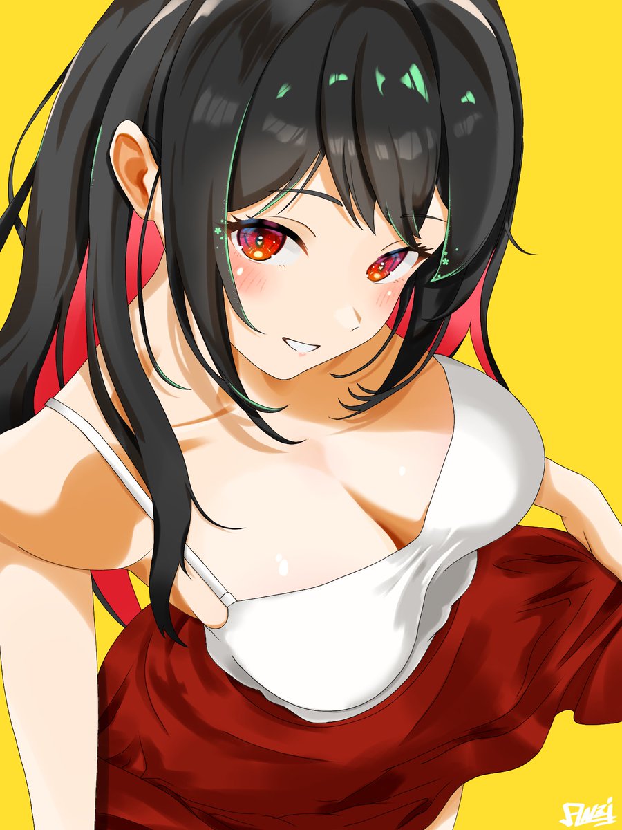 「ねぇねぇ、なんにも言わないってことはさ、この派手な服がいいってこと？…なんて」
#雨月しのぶ
#マヨチュー #ファンアート
#真夜中ハートチューン
#TuneIntotheMidnightHeart