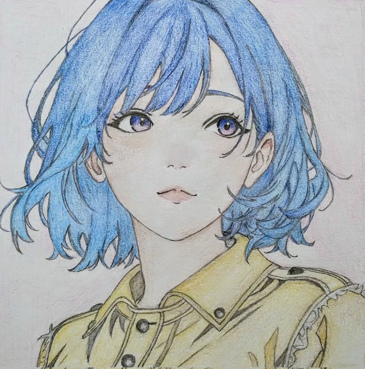 オリジナルイラスト #一次創作 #絵描きさんと繋がりたい 色鉛筆画