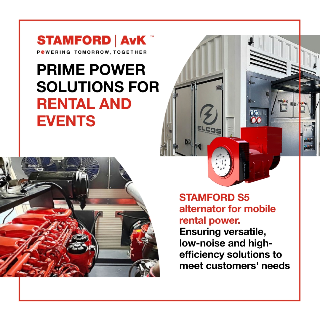 Low noise. High efficiency. Proven reliability
For Italy’s rental &amp; events market, ELCOS chose the STAMFORD S5 for a 700 kVA Twin-Power mobile solution.
Read more: stamfordavk.li/q36swP-0x3

#STAMFORDAvK #LetsPowerUp #Alternators #ELCOS #RentalPower #LowNoise #HighEfficiency #Italy