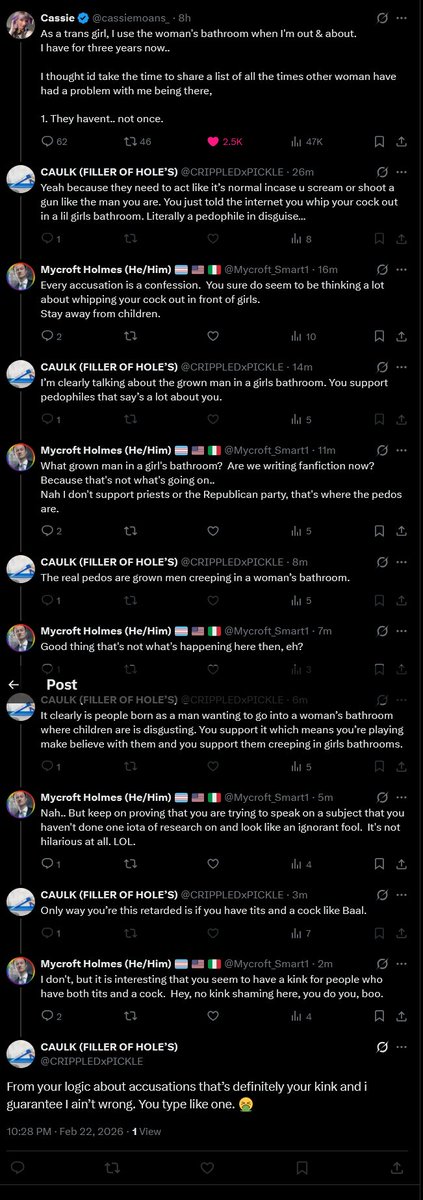 And yet another pussy who replied and blocked like a coward.

Called them out on their transphobia, calling women girls, and separately an obsession with a demon that had both tits and a cock, then they pussy blocked me. HAHA!

Have fun laughing at them.

x.com/CRIPPLEDxPICKL…