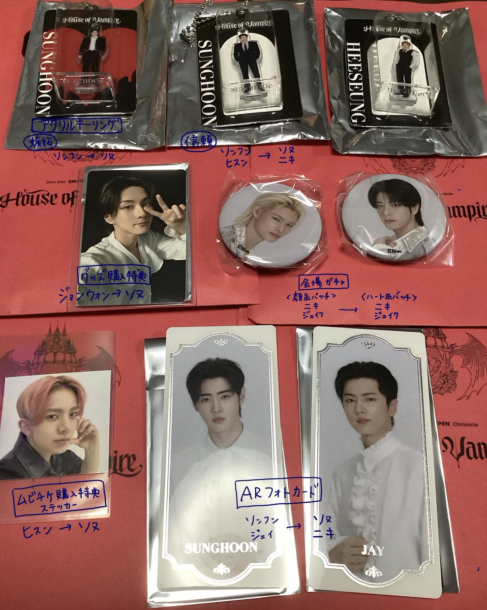 ENHYPEN交換】 ・アクリルキーリング 嫉妬:ソンフン→ソヌ 信頼