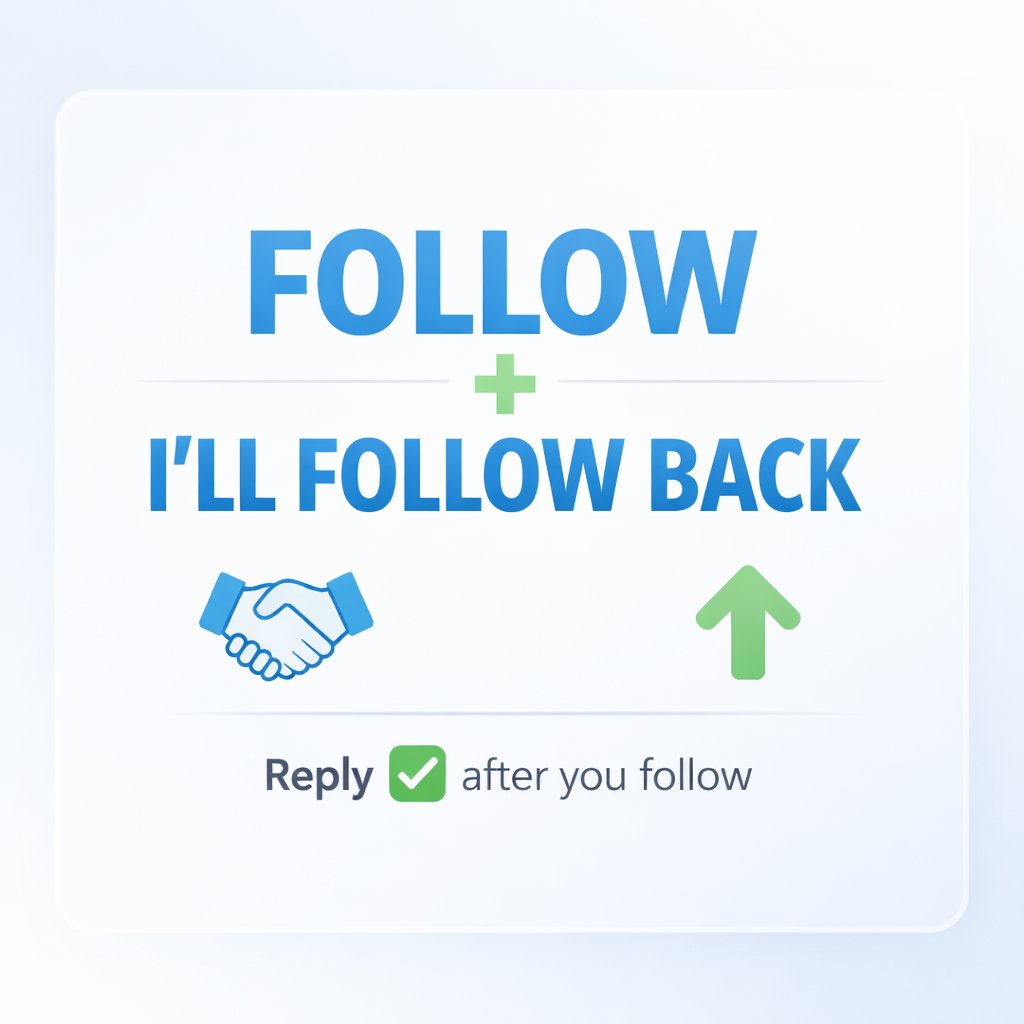 Geethgayashan98's tweet image. Follow for follow 🤝
Drop a ✅ in replies after you follow and I’ll follow back.
Let’s grow together 🚀
#FollowForFollow #F4F #SupportEachOther #Networking #Community