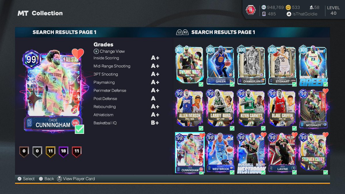 My goats Holo T-Mac w/12 Legends &amp; Cade w/11..

2K26 has been fun to play again, but we need more obtainable players for the grind.