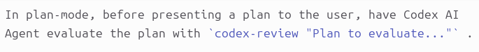 Comparto algo que me viene funcionando muy bien en el undefined

`codex-review` es un script simple me armé que elige el modelo codex-5.3 y razonamiento xhigh.

Mejor agarrar los errores antes de que sucedan.