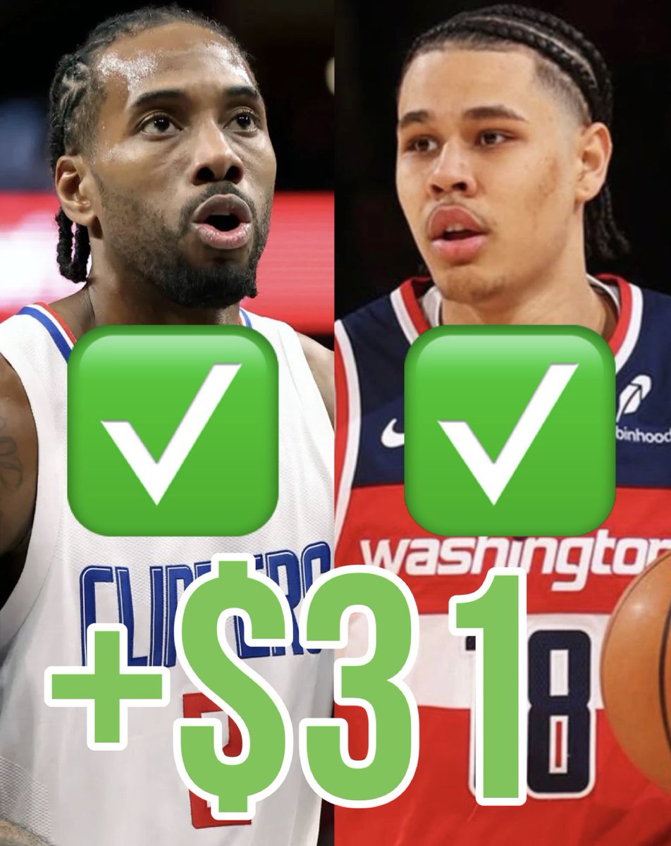 MONEYYYYYYYYY✅✅✅✅✅✅✅

$10➡️$31✅

Cash the Sleeper NBA Discount Play✅

✅⬆️K. Leonard Over 24.5 Points
✅⬆️K. George Over 11.5 Points

Like if you tailed❤️

#NBA #NBABets #bets #sportspicks #sportsbets #SleeperPicks #Sleeper #GamblingTwiiter #Gambling𝕏