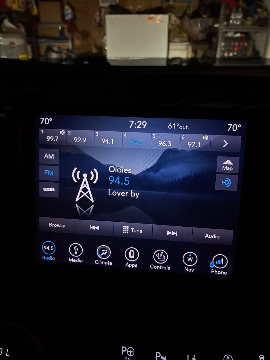 LittleMarkField's tweet photo. @Chrysler  how do I get my radio stations to stay?  They keep reverting back to the old owner. Not all of them. Only a select few. The new ones will stay for a few days. 2019 Chrysler Pacifica. https://t.co/iqB4MRxVJe
