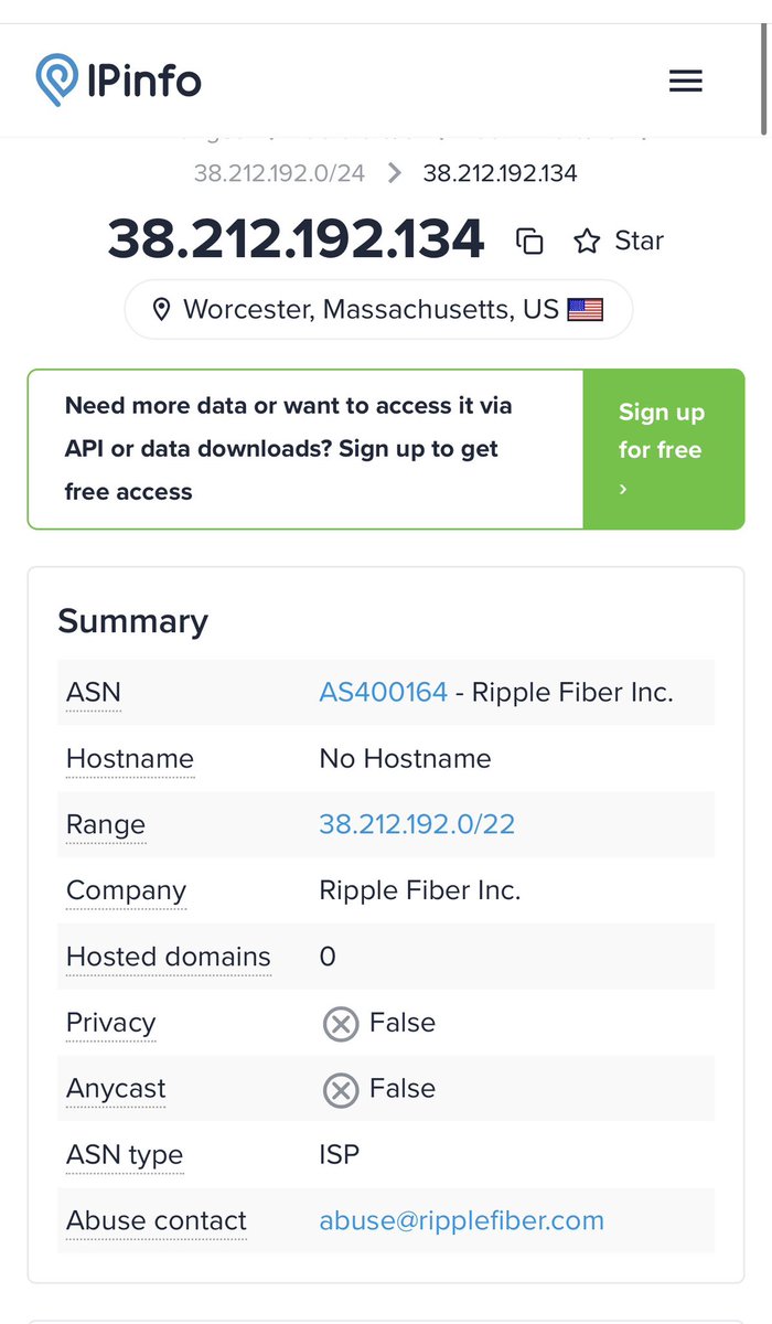 OldMerIsDead's tweet photo. Dear genius, 

All of the IP addresses you flashed tonight trace back to Worcester, not Boston. Also, my IP addresses begin with 71, not 38. Yours begin with 38,  the same prefix that appeared when you were logged into your “5150” account dedicated to me.

And for anyone who’s recently connected to Aidan’s home WiFi, feel free to check your own Twitter login history and look at the prefix. (Maybe Maureen can compare?) It’s not complicated.

My work here is done.