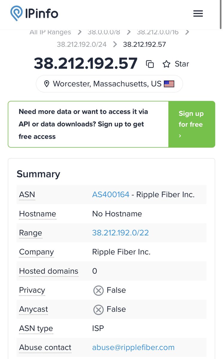 OldMerIsDead's tweet photo. Dear genius, 

All of the IP addresses you flashed tonight trace back to Worcester, not Boston. Also, my IP addresses begin with 71, not 38. Yours begin with 38,  the same prefix that appeared when you were logged into your “5150” account dedicated to me.

And for anyone who’s recently connected to Aidan’s home WiFi, feel free to check your own Twitter login history and look at the prefix. (Maybe Maureen can compare?) It’s not complicated.

My work here is done.