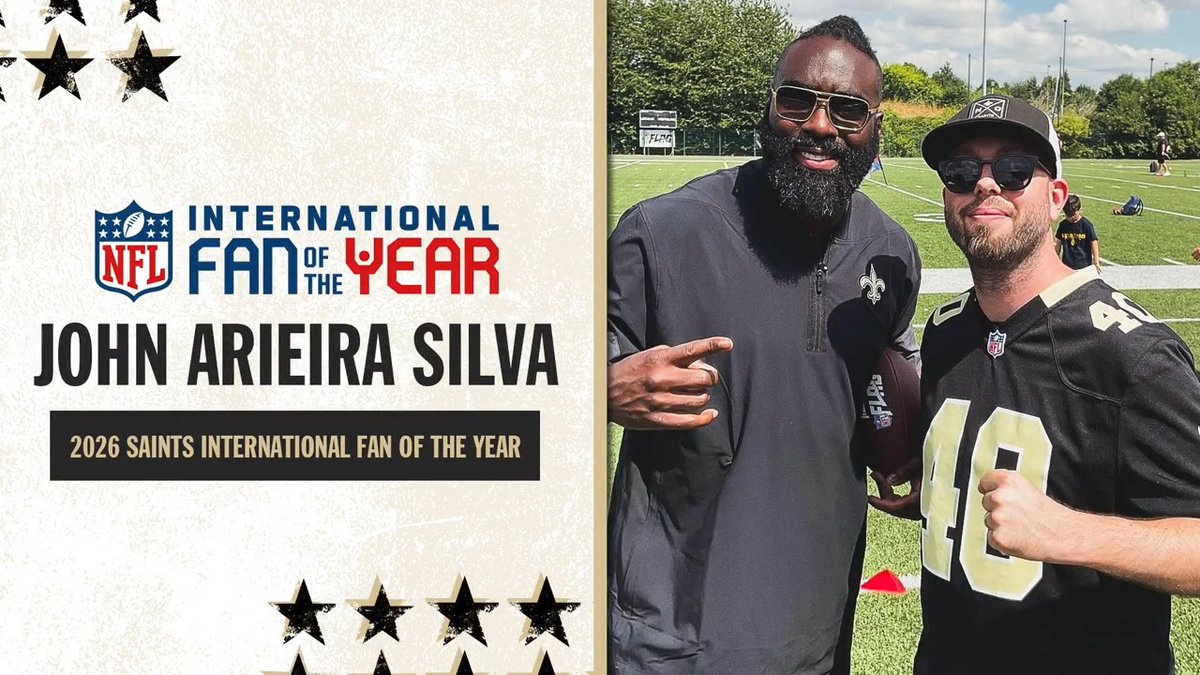Our friends at @SaintsFrance thought they were getting Demario Davis for their podcast...
They not only got him on the pod, but Demario surprised John Silva by telling him that he is our 2026 NFL International Fan of the Year! 🥲
🇫🇷 @SaintsEnFrance